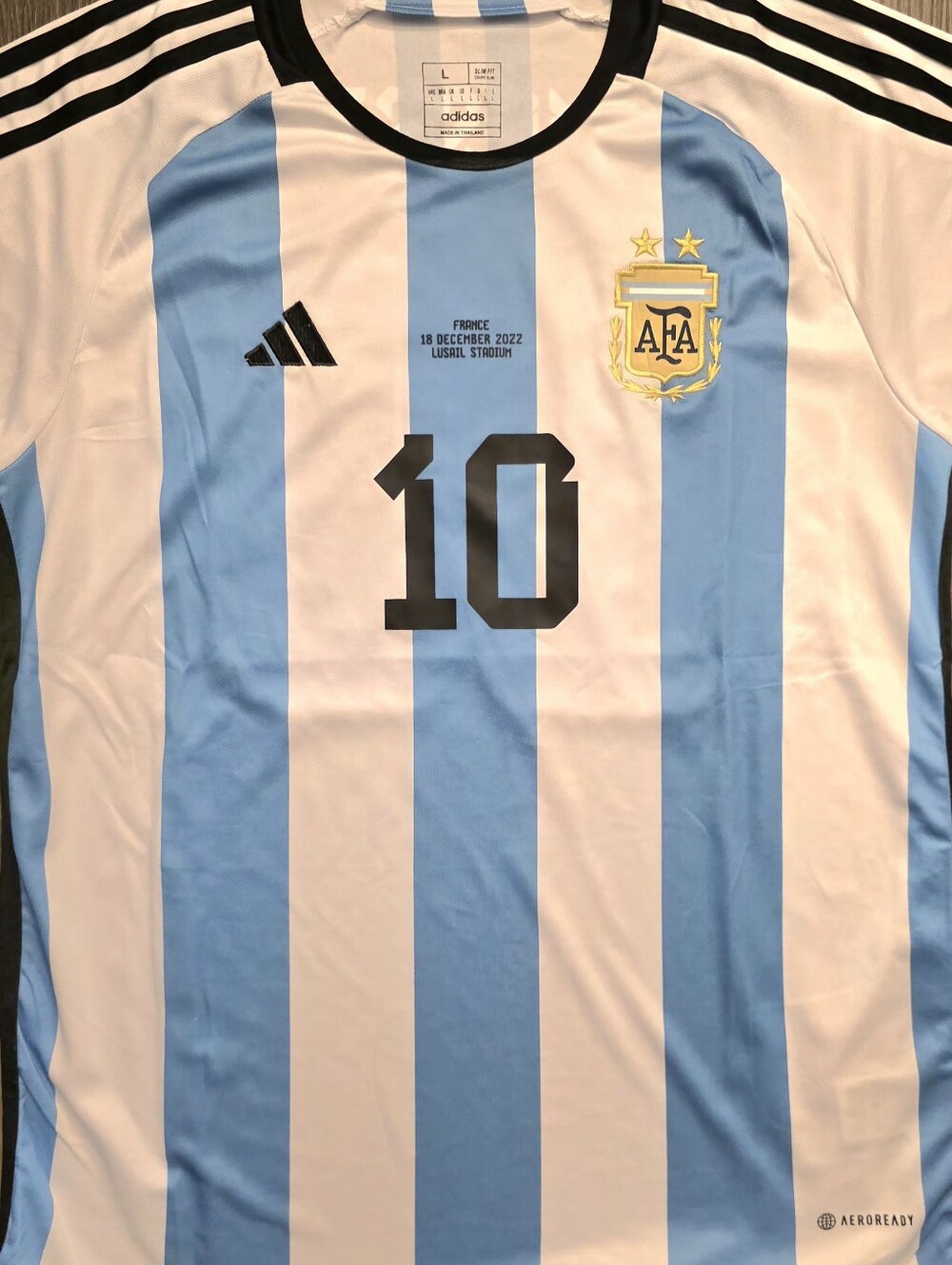 Messi #10 Argentina World Cup 2022 Final Jersey